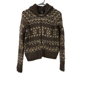 Ralph Lauren Double RL RRL Brown Cardigan Sweater